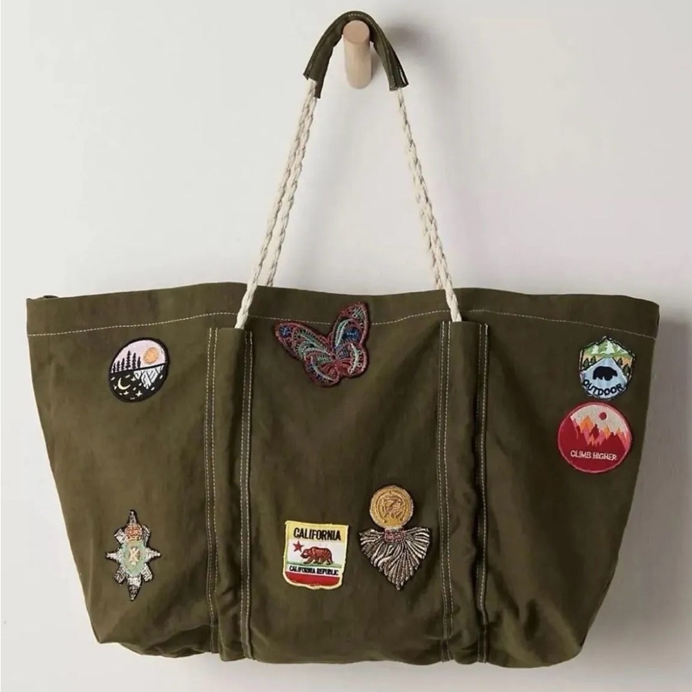 NWT Free People Been There Badge Tote